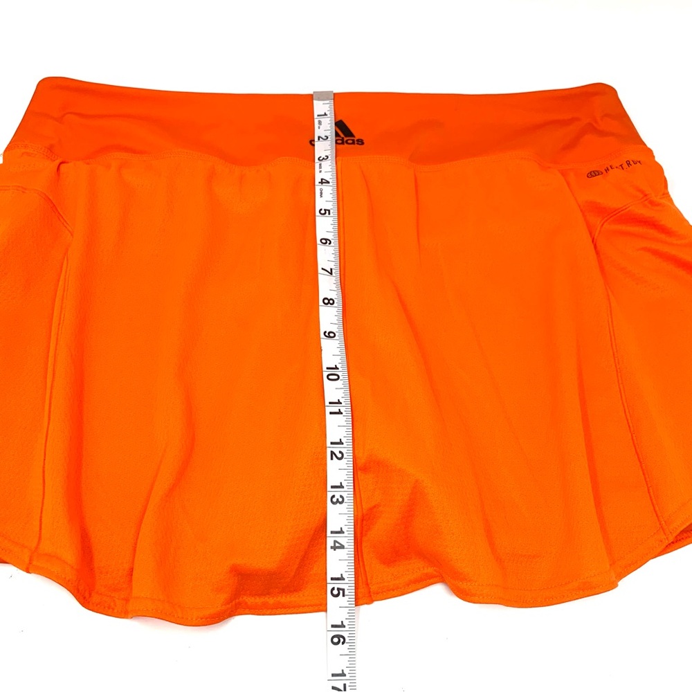 Adidas ClimaCool Tennis Match Skirt Orange Skort Athletic Shorts Women’s size XL - Picture 9 of 13